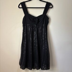 Jessica McClintock for Gunne Sax Retro Sequin Bubble Skirt Mini Dress